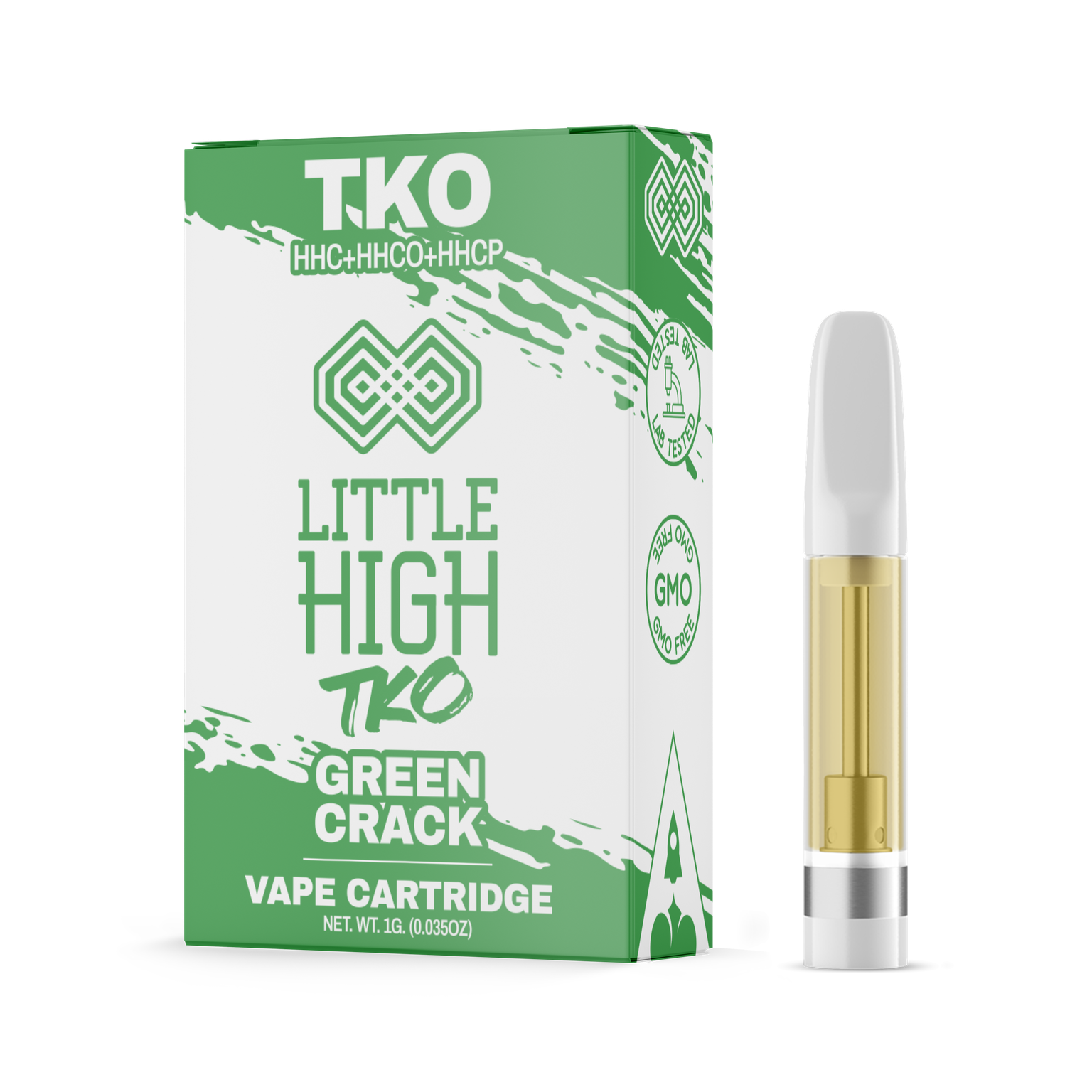 Little High - TKO - Green Crack - SATIVA - 1G x 2 pcs - Cartridge