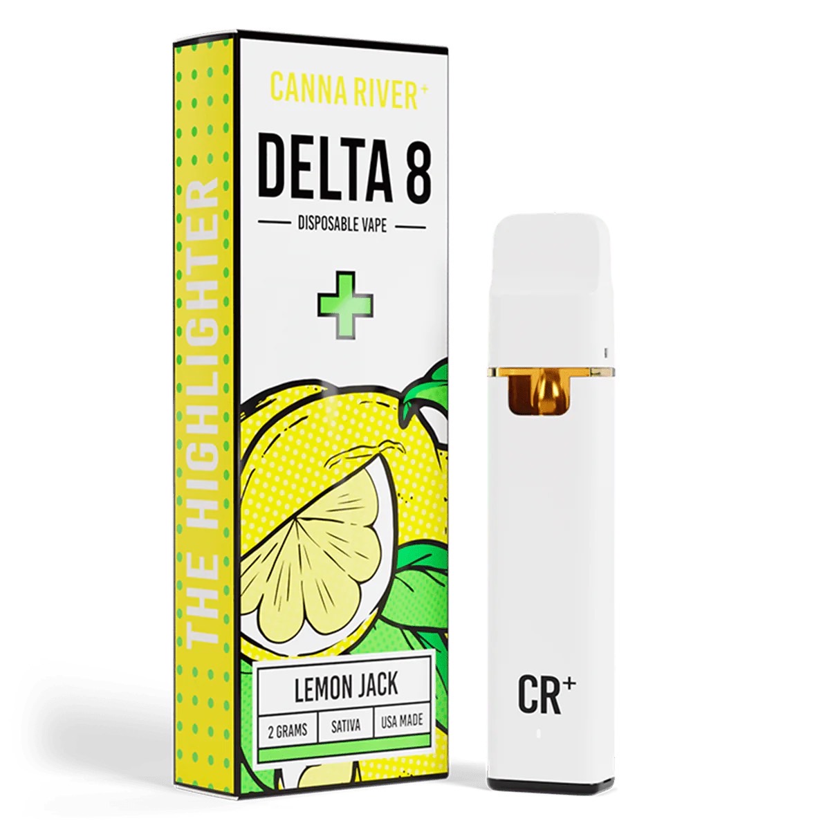 Canna River – D8 THC – Lemon Jack - Sativa– 2G – Disposable 