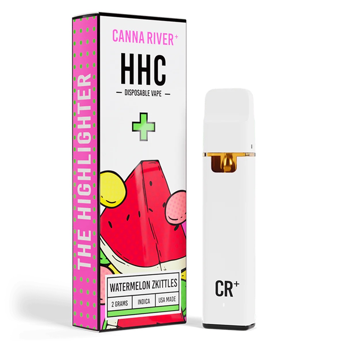 Canna River – HHC – Watermelon Zkittles (Indica) – 2G – Disposable