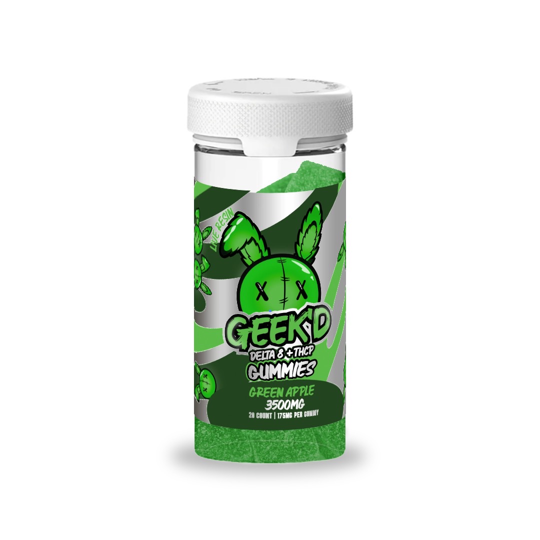 Geek'D - THCP - Gummy - 3500mg - 20 ct - Green Apple