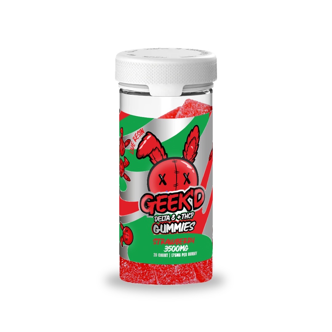 Geek'D - THCP - Gummy - 3500mg - 20 ct - Strawberry
